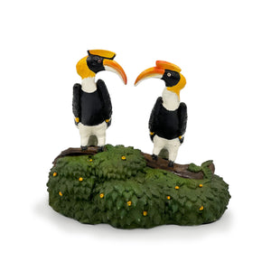 A Hornbill Couple - Resin Sculpture