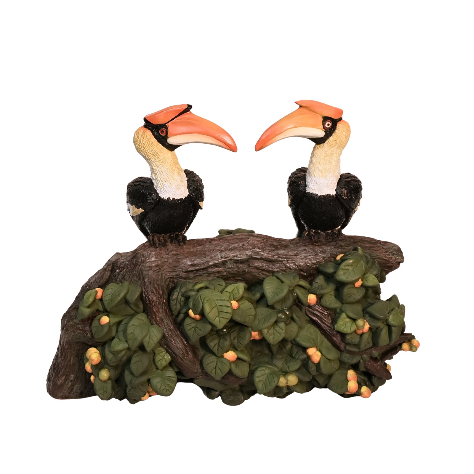 A Hornbill Couple - Resin Sculpture