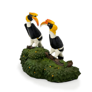 A Hornbill Couple - Resin Sculpture