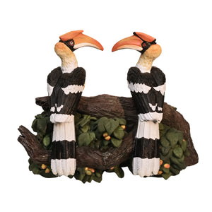 A Hornbill Couple - Resin Sculpture
