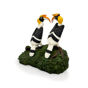 A Hornbill Couple - Resin Sculpture