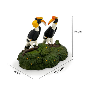 A Hornbill Couple - Resin Sculpture