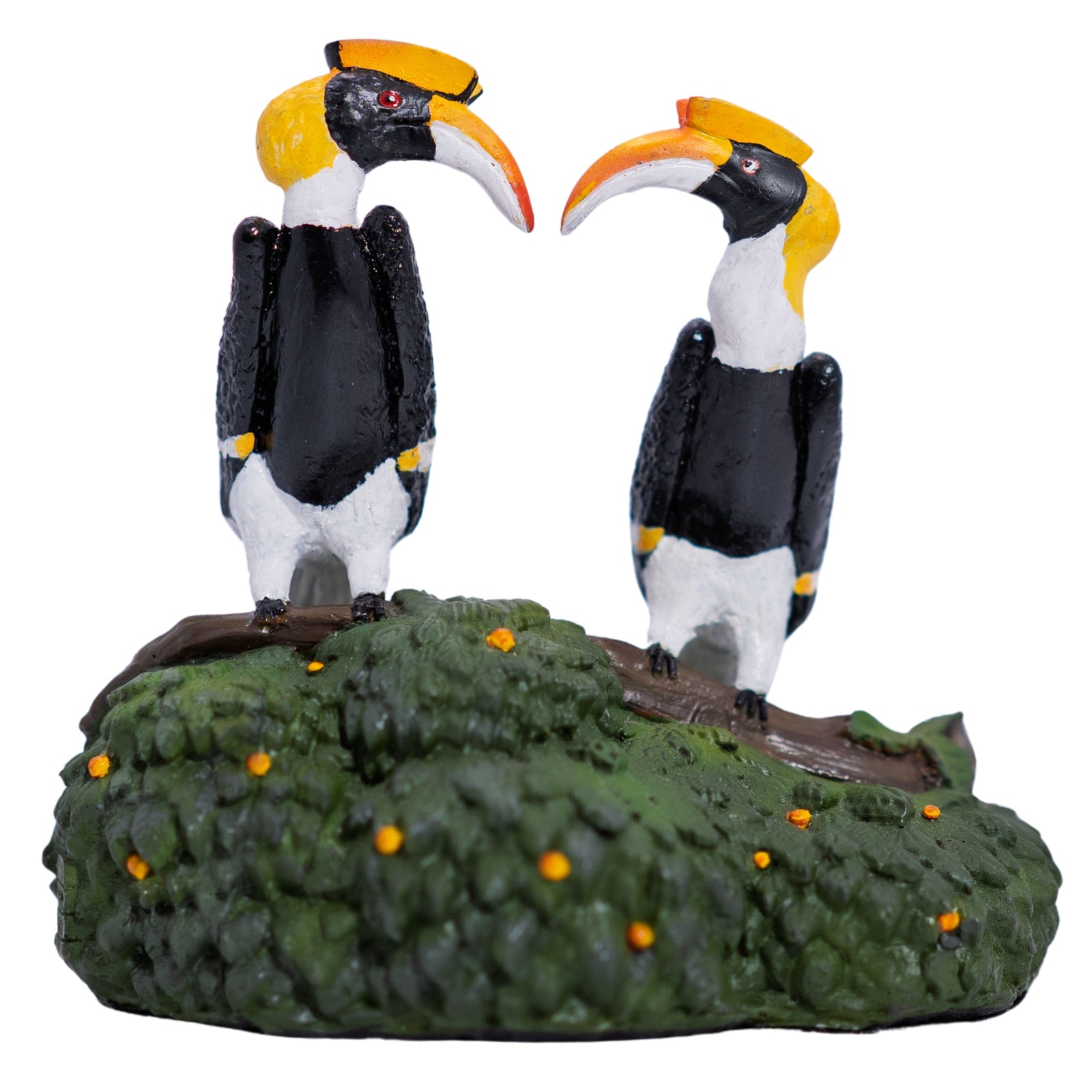 A Hornbill Couple - Resin Sculpture