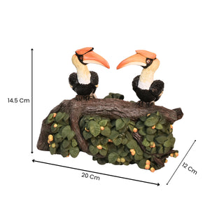 A Hornbill Couple - Resin Sculpture