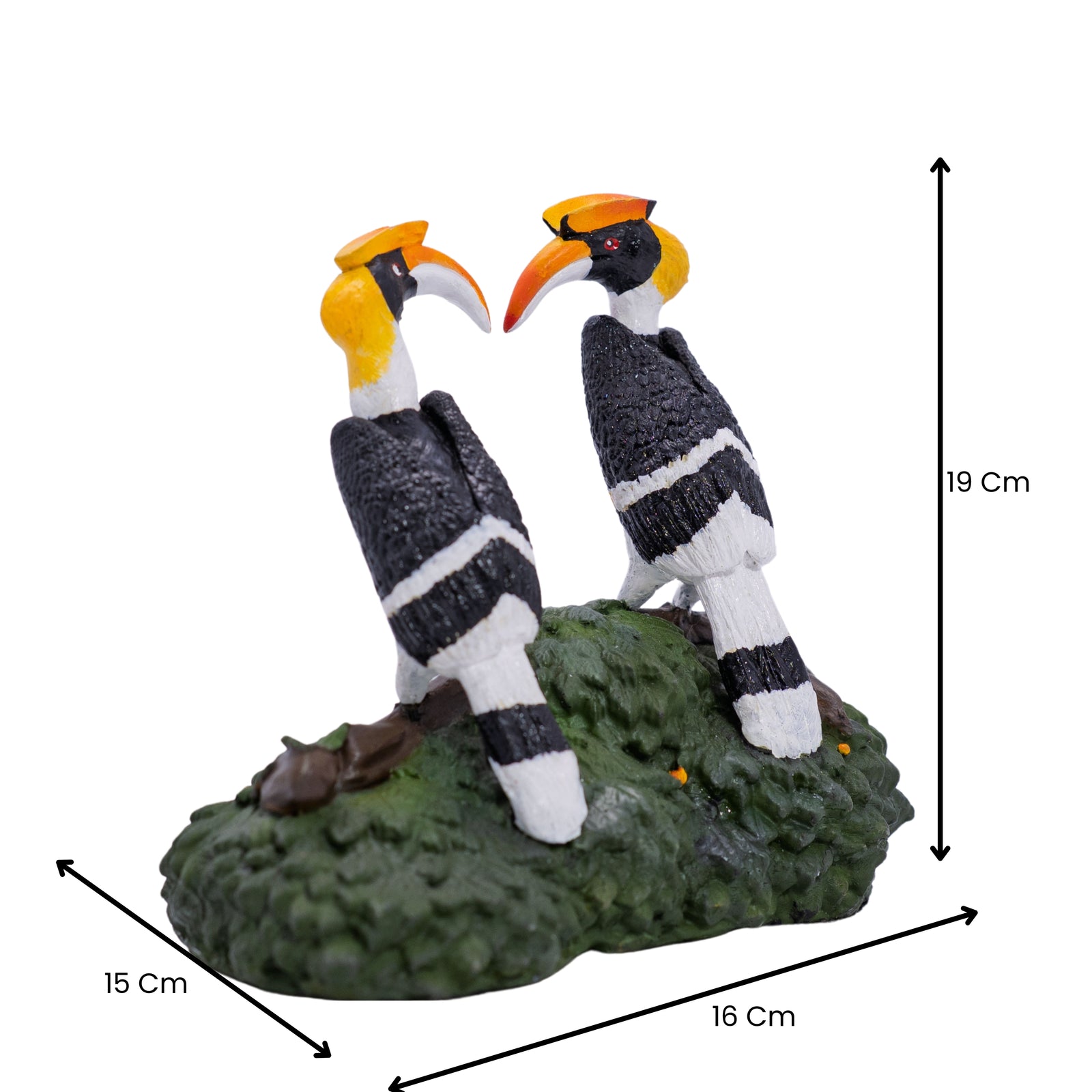 A Hornbill Couple - Resin Sculpture