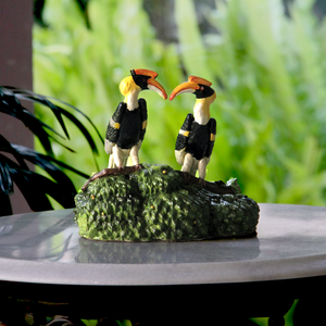 A Hornbill Couple - Resin Sculpture