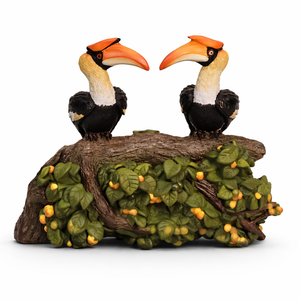 A Hornbill Couple - Resin Sculpture
